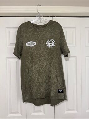 Olive Green Short-Sleeve Graphic Tee